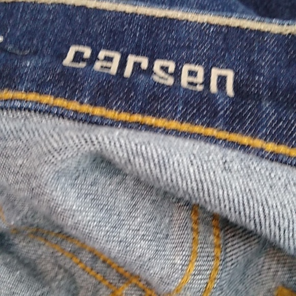 7 For All Mankind "Carsen" Dark Blue Slim Jeans Size 38 - Picture 8 of 9